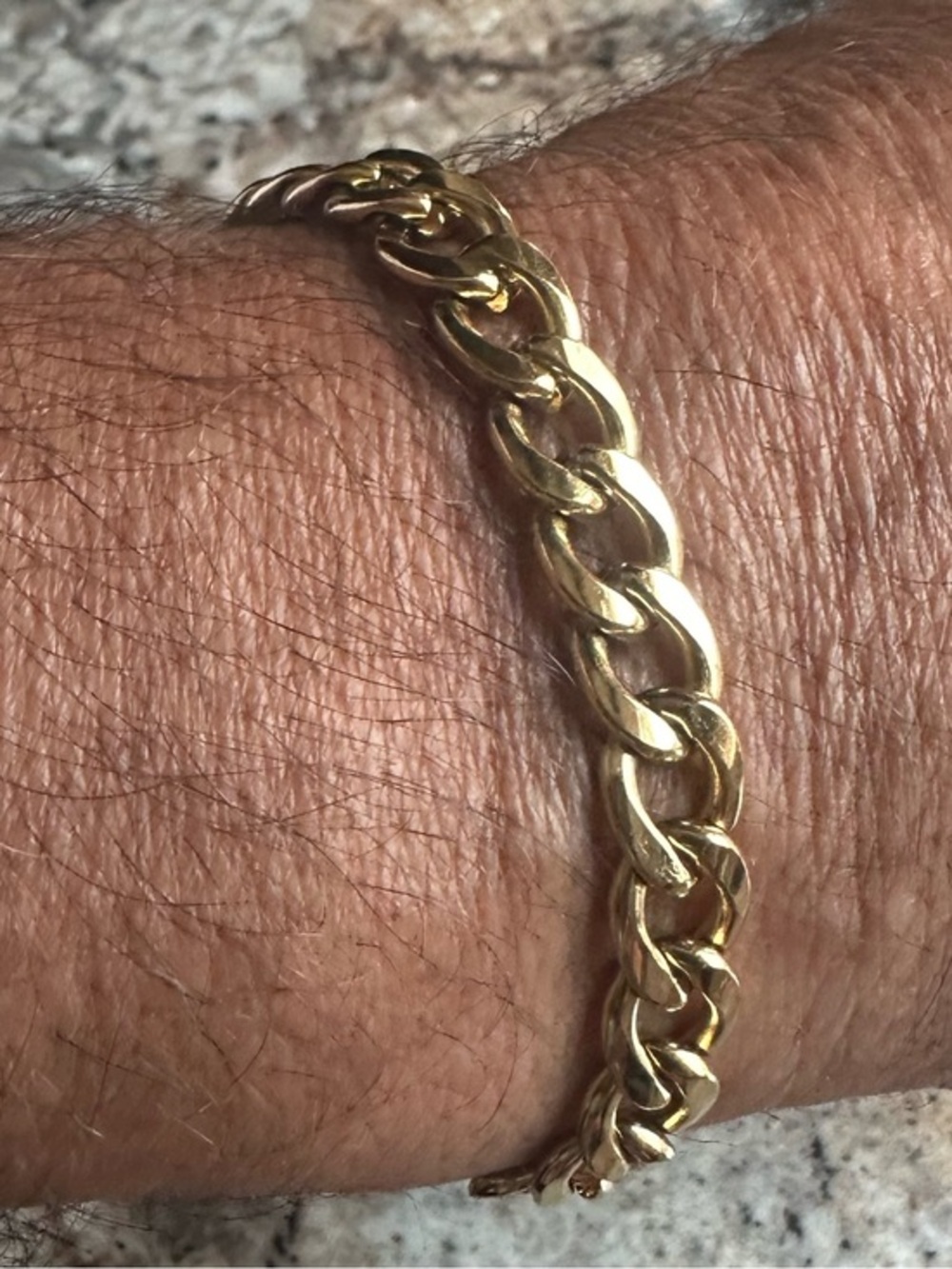 18K Gold Chain Bracelet 9” waterproof non tarnish